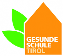Logo Gesunde Schule Tirol - Haus und Blätter