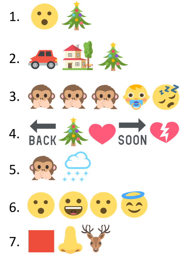 Emoji-Weihnachtslieder-Rätsel
