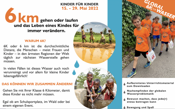 Flyer:  Initiative für "Globales Lernen" im Bereich Wasser