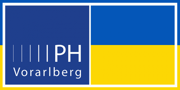 Logo PH Voralberg - Flagge Ukraine
