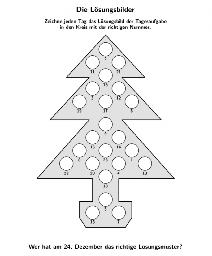 Lösungsraster Känguru-Adventskalender