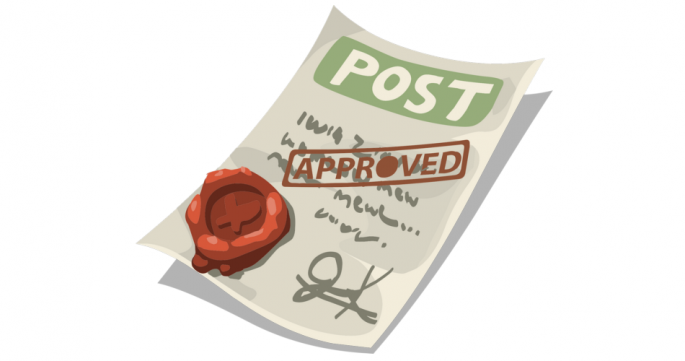 © Pixabay License | Bildquelle: https://pixabay.com/vectors/post-letter-paper-approved-wax-576729 | Urheber:in: OpenClipart-Vectors Brief mit Siegel und gestempelt mit "Approved"