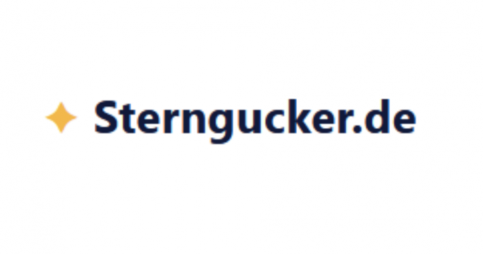 © Sterngucker.de | Bildquelle: https://www.sterngucker.de/tools/ | Urheber:in: Sterngucker.de (Screenshot by Gerald Perfler) Logo von Sterngucker.de - gelber Stern mit Schriftzug sterngucker.de daneben
