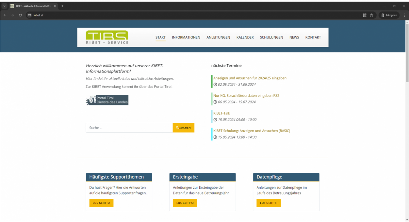 Screenshot kibet.at