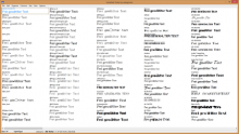 Programmoberfläche von Amp Font Viewer
