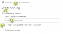 Einrichtung der Weiterleitung