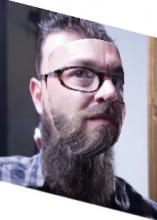 3D Version des Portraitbilds des Mannes von vorher