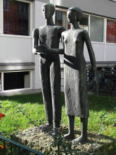 Bronzeplastik von Hans und Sophie Scholl