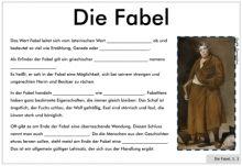 Lückentext: Merkmale der Fabel
