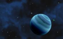 Darstellung eines Planeten im Weltraum