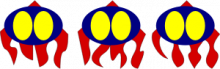 3 kleine Roboter im Stil von Cartoons
