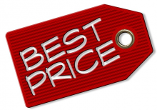rotes Preisschild mit der Inschrift "Best Price"