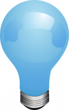 Blaue Glühlampe