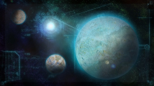 verschiedene Planeten in künstlerischer Darstellung