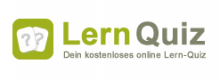 Logo von LernQuiz - grünes Quadrat mit 2 Karten, auf denen jeweils ein Fragezeichen abgebildet ist, daneben der Schrfitzug LernQuiz