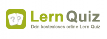 Logo von LernQuiz - grünes Quadrat mit 2 Karten, auf denen jeweils ein Fragezeichen abgebildet ist, daneben der Schrfitzug LernQuiz