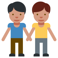 Emoji - two men holding hands