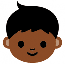 Emoji Person Typ 5 (braun eingefärbtes Emoji)