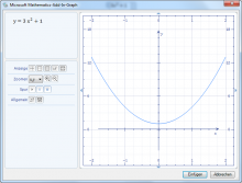 Screenshot des Moduls Microsoft Mathematics Add-In-Graph