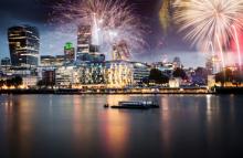 London mit Feuerwerk