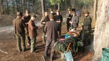 Vorbereitung im Wald