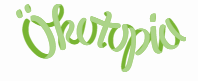 Logo von Ökotopia - grüner geschwungener Schriftzug Ökotopia