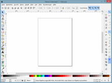 Programmoberfläche von Inkscape