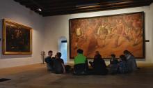 Die Einführung in die Welt der Kunst auf Schloss Bruck erfolgte vor den berühmten Gemälden von Albin Egger-Lienz