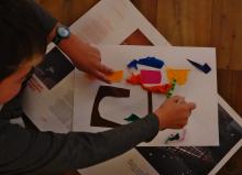 Im praktischen Teil des Workshops versuchten sich die Schüler selbst als Künstler 