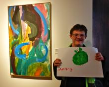 Im praktischen Teil des Workshops versuchten sich die Schüler selbst als Künstler 