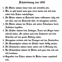 Schulordnung von 1890