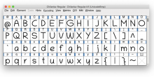 Screenshot FontForge Editor