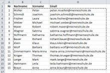 Schüler aus Excel importieren