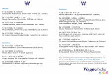 Kinderprogramm der Wagner’schen Universitätsbuchhandlung