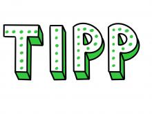 Schriftzug Tipp Schriftzug Tipp