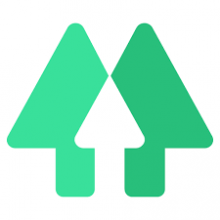 Linktree-Logo: 3 stilisierte Tannenbäume