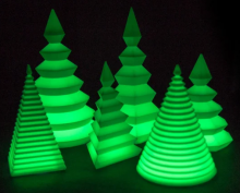 3D gedruckte Weihnachtsbäume