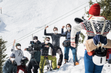 Die Filmcrew mit Caroline M. Hochfelner