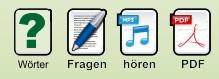 Screenshot Buttons Wörter, Fragen, hören und PDF