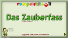 Screenshot Online-Quiz Das Zauberfass