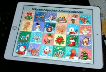 Adventkalender auf Tablet
