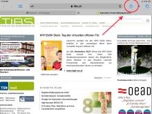 Screenshot TiBS-Seite mit Markierung