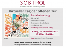 SOB Tirol: Virtueller Tag der offenen Tür