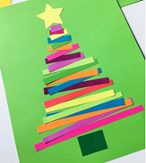 Weihnachtsbaum Weihnachtskarte aus Papier