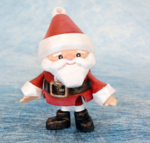 Bild zeigt ein Weihnachtsfigürchen aus dem 3D-Printer