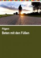 Straße mit einem Pilger von hinten