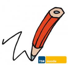 gezeichneter Bleistift + TSNmoodle Logo