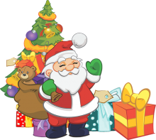 Unterschiede finden Weihnachtsbaum mit Weihnachtsmann