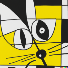 Katzengesicht im Stile Miros