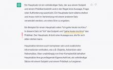 Screenshot ChatGPT Antwort